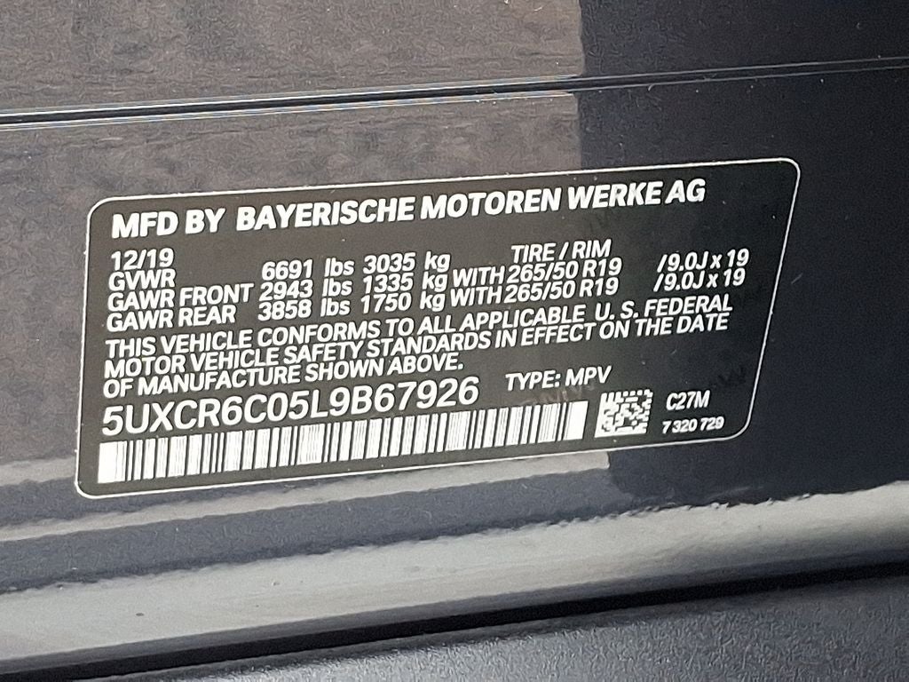 2020 BMW X5 xDrive40i 3rd Row Seating