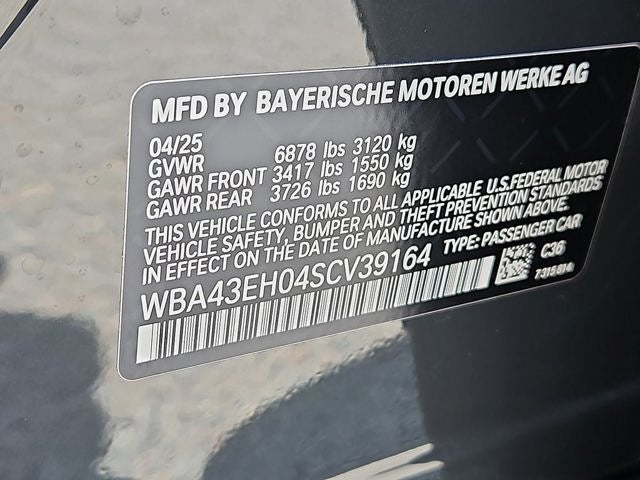 2025 BMW 7 Series 750e xDrive