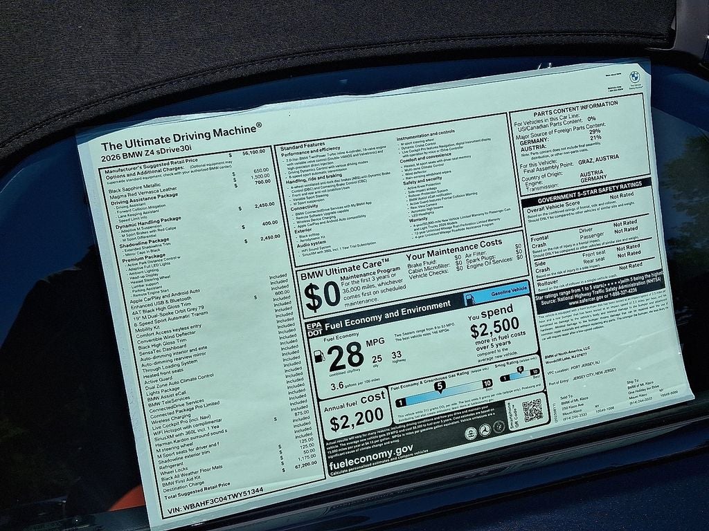 2026 BMW Z4 sDrive30i