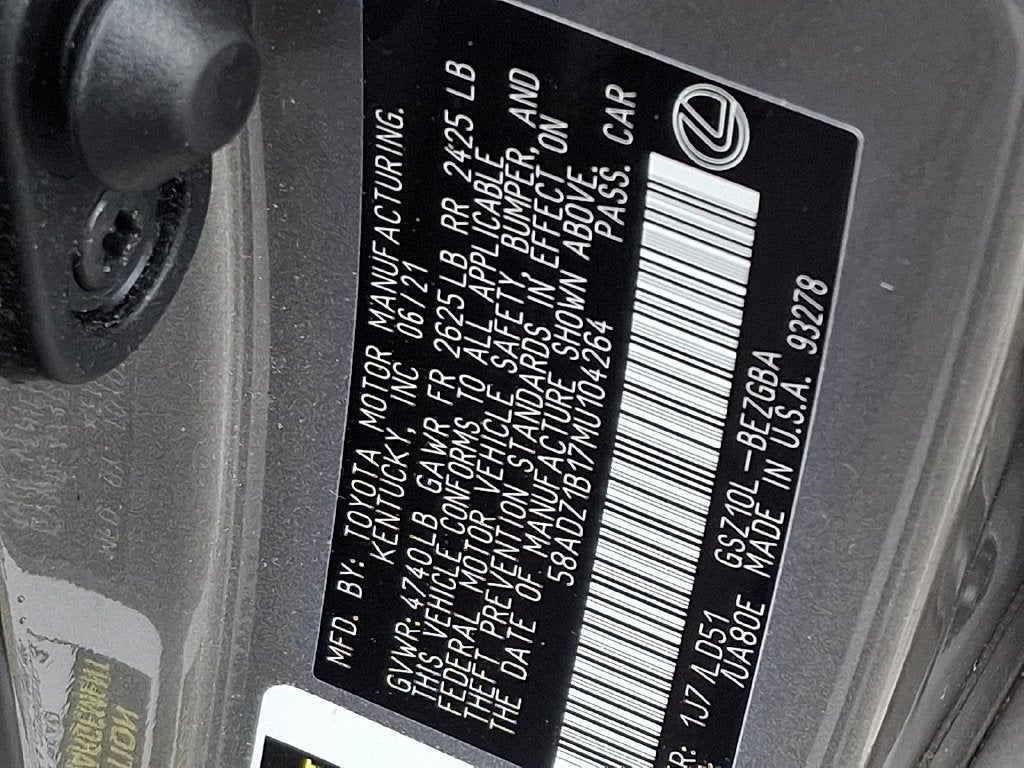 2021 Lexus ES 350 350 Premium Package w/Navigation
