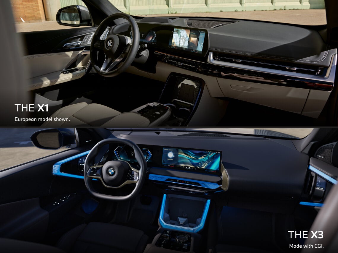 2025 BMW X1 vs. BMW X3 Features & Technology