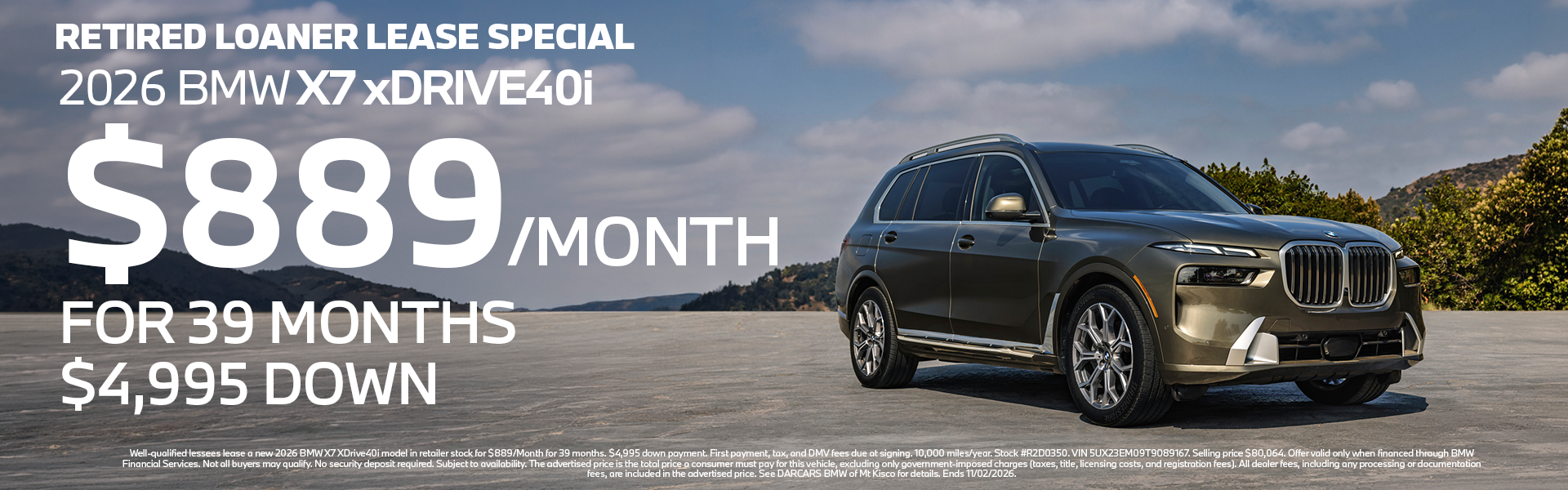Retired Loaner Lease Special